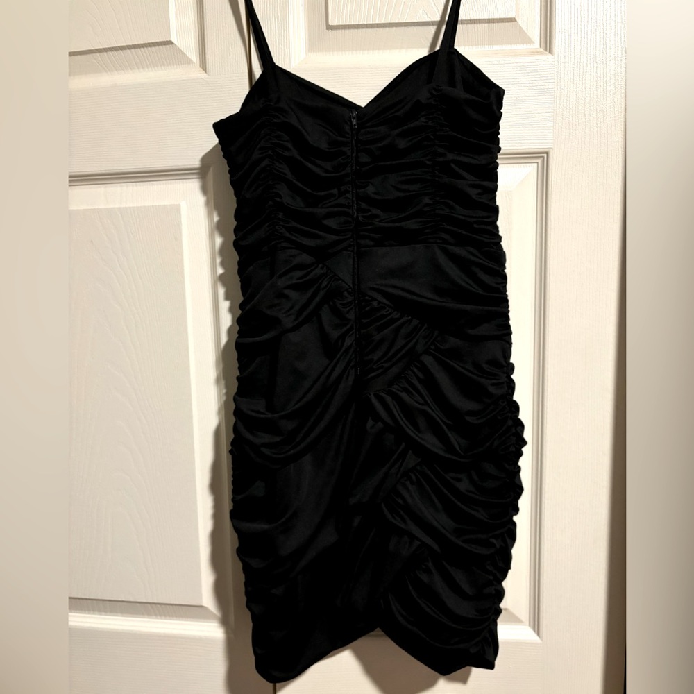 H&M Black Rouched Bodycon Dress - Picture 3 of 4